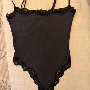 SKIMS Black Lace Bodysuit